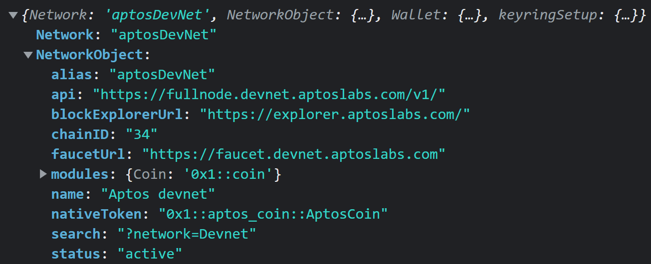 Devnet chainId in localstorage.